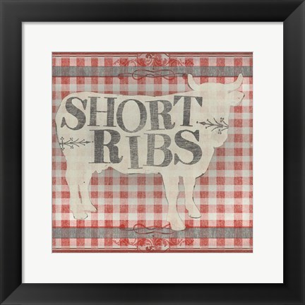 Framed Gingham BBQ III Print