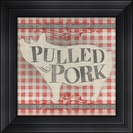 Framed Gingham BBQ IV Print
