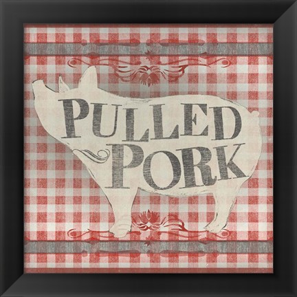 Framed Gingham BBQ IV Print