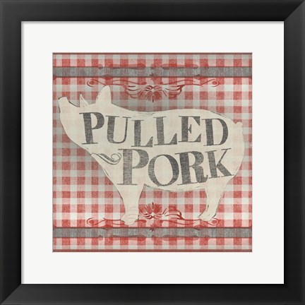 Framed Gingham BBQ IV Print