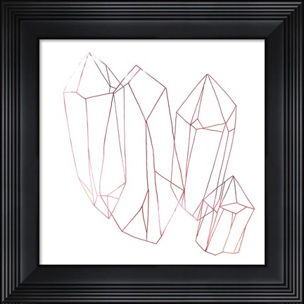 Framed Contour Crystals II Print