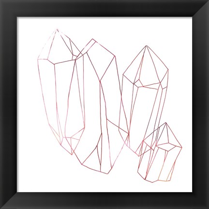 Framed Contour Crystals II Print