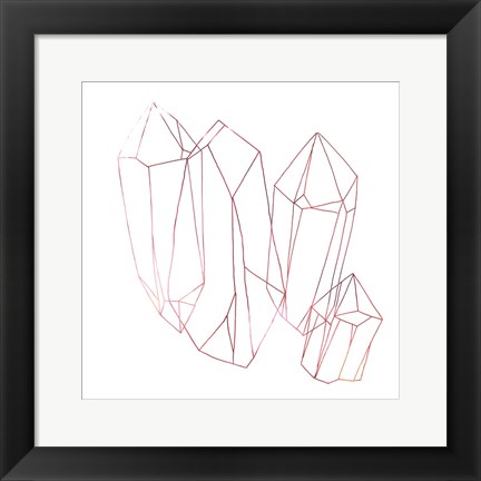 Framed Contour Crystals II Print