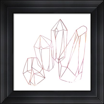 Framed Contour Crystals III Print
