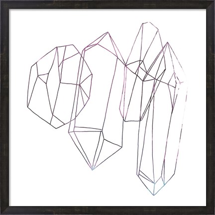 Framed Contour Crystals IV Print