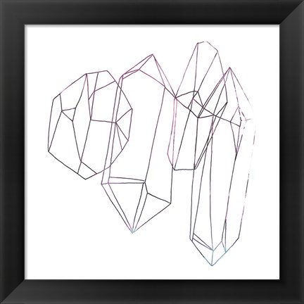 Framed Contour Crystals IV Print