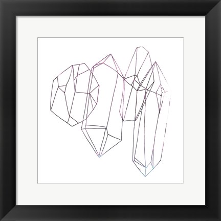 Framed Contour Crystals IV Print