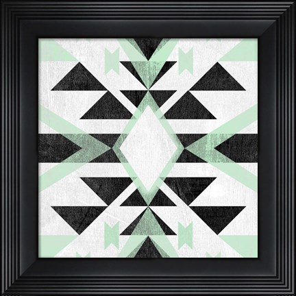 Framed Modern Aztec Motif I Print
