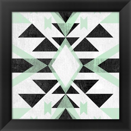 Framed Modern Aztec Motif I Print