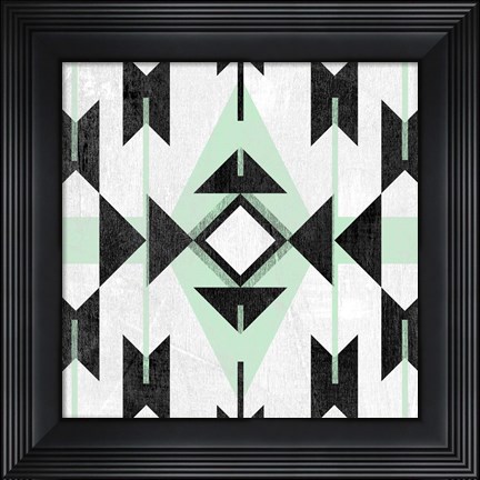Framed Modern Aztec Motif II Print