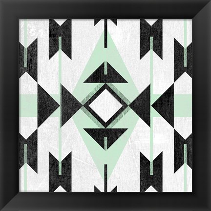 Framed Modern Aztec Motif II Print