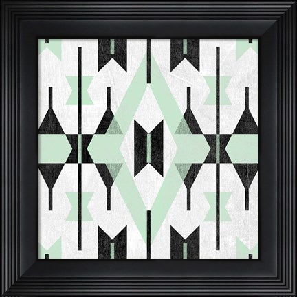 Framed Modern Aztec Motif III Print