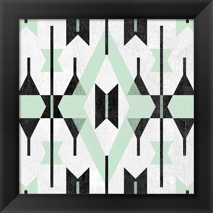 Framed Modern Aztec Motif III Print