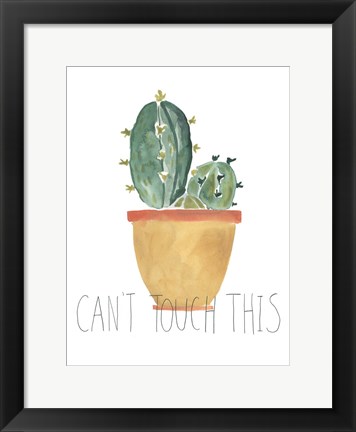 Framed Punny Plant I Print