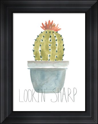 Framed Punny Plant II Print