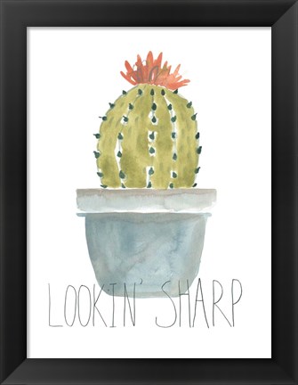 Framed Punny Plant II Print