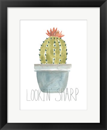 Framed Punny Plant II Print