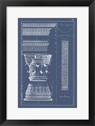 Framed Column &amp; Cornice Blueprint I Print