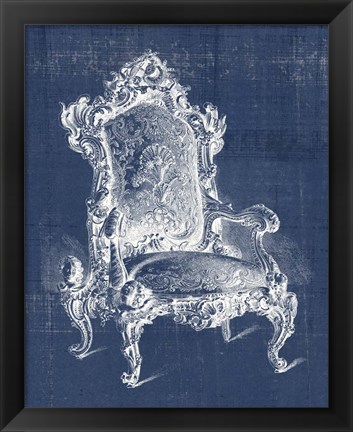 Framed Antique Chair Blueprint II Print