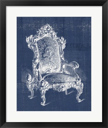 Framed Antique Chair Blueprint II Print