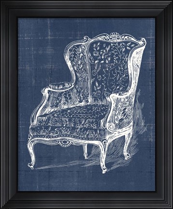 Framed Antique Chair Blueprint III Print