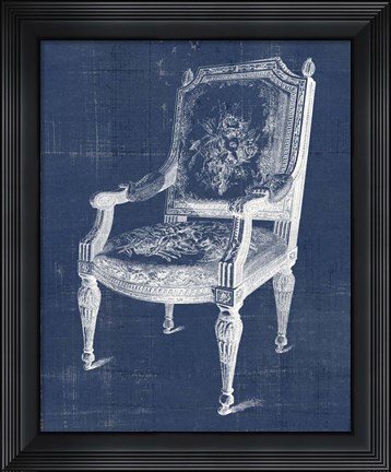 Framed Antique Chair Blueprint IV Print
