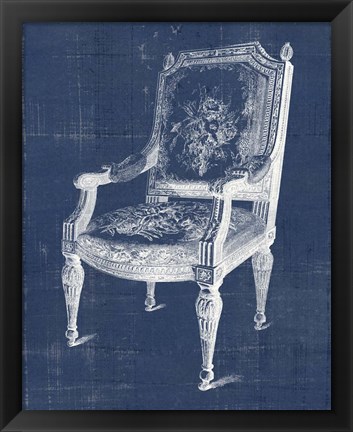 Framed Antique Chair Blueprint IV Print