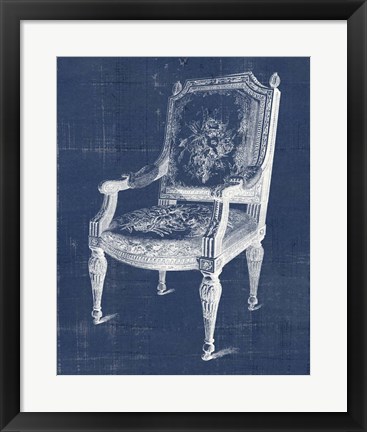 Framed Antique Chair Blueprint IV Print