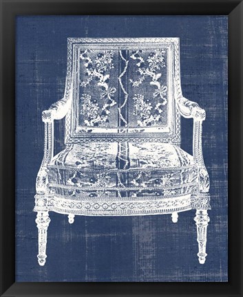 Framed Antique Chair Blueprint VI Print