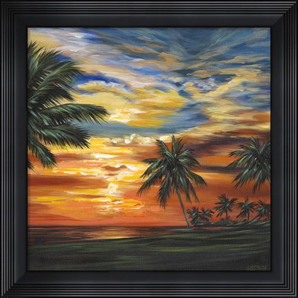 Framed Stunning Tropical Sunset II Print