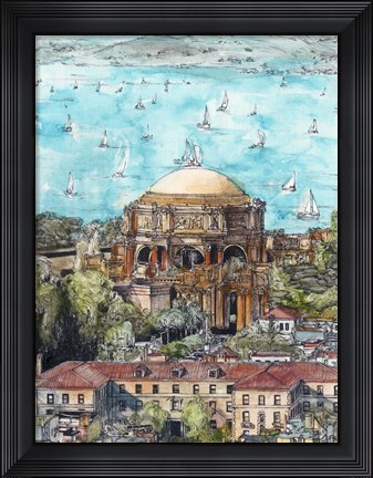 Framed US Cityscape-San Francisco Print