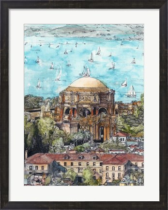 Framed US Cityscape-San Francisco Print