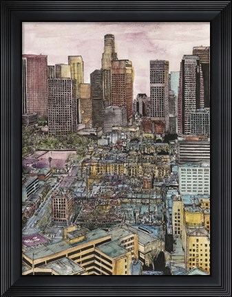 Framed US Cityscape-Los Angeles Print