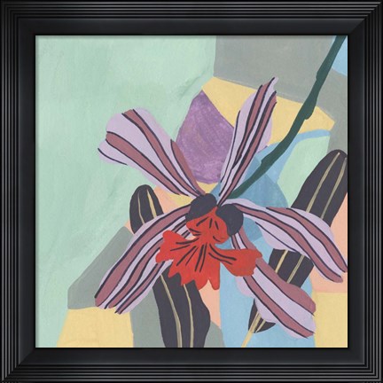 Framed Corner Flower II Print