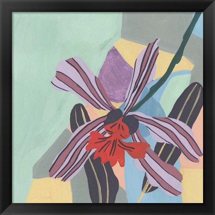 Framed Corner Flower II Print