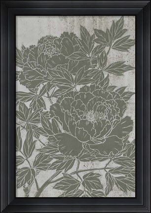 Framed Blooming Peony I Print