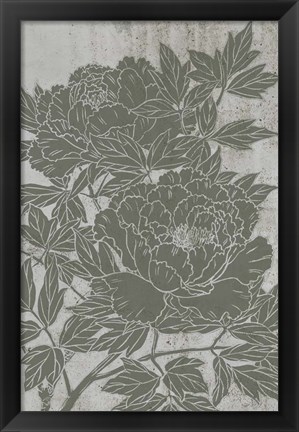 Framed Blooming Peony I Print