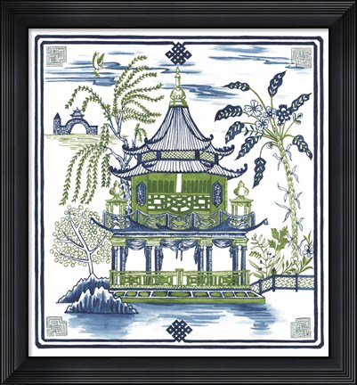Framed Pagoda Visit I Print
