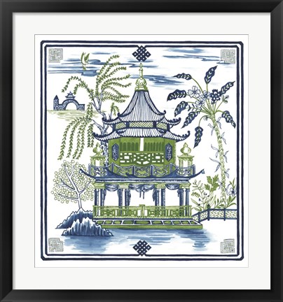 Framed Pagoda Visit I Print