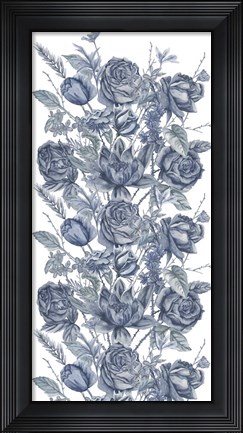 Framed Ice Blue Botanical II Print