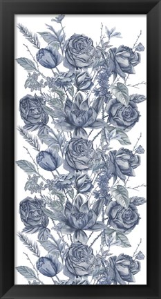 Framed Ice Blue Botanical II Print