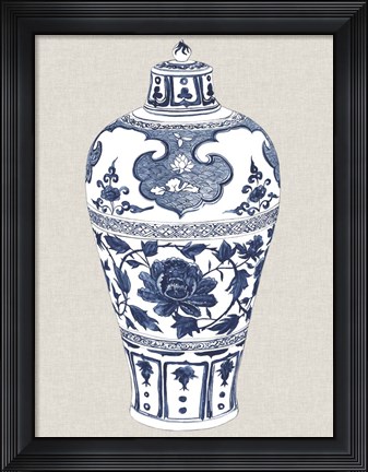 Framed Antique Chinese Vase I Print