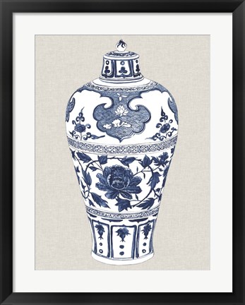 Framed Antique Chinese Vase I Print