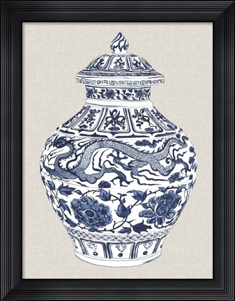 Framed Antique Chinese Vase III Print