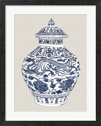 Framed Antique Chinese Vase III Print