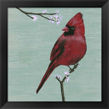 Framed Bird &amp; Blossoms II Print