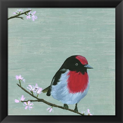 Framed Bird &amp; Blossoms IV Print