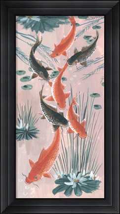 Framed Traditional Koi Pond I Print