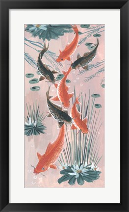 Framed Traditional Koi Pond I Print