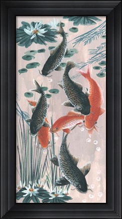 Framed Traditional Koi Pond II Print